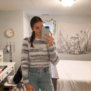 Cropped Striped Sweater